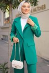 Yeşil Almira Ceket Pantolon Takım