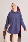 İndigo Tek Cepli Tunik