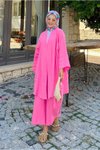 Pembe Müslin Kimono Takım