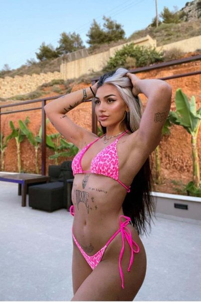 Pembe Neozebra Bikini Takım