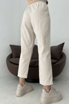 Taş Paçası Püskül Detay Beli Lastikli Pantolon