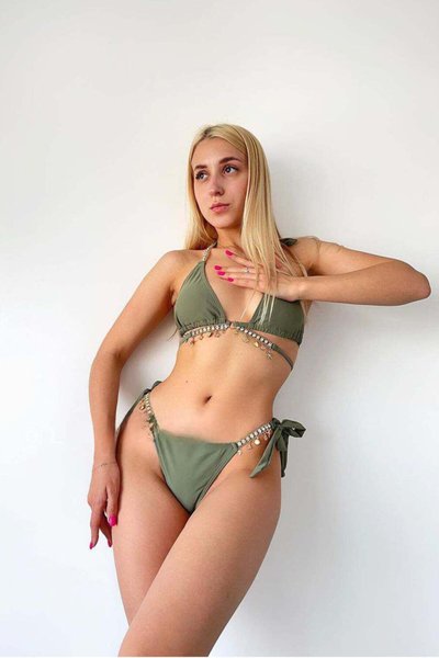 Yeşil Aksesuar Detaylı Bikini Takım