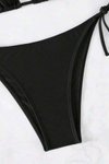 Siyah Kolluk Ve Aksesuar Detaylı Bikini Takım