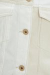 Kırık Beyaz Cepli Crop Ceket