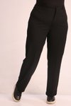 Siyah Büyük Beden Beli Lastikli Scuba Pantolon