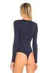 Lacivert Ön Detaylı Bodysuit