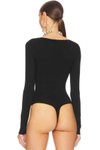 Siyah Oval Yaka Bodysuit