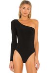 Siyah Tek Kol Bodysuit