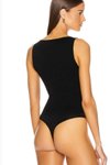 Siyah V Yaka İpek Jarse Bodysuit
