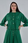 Yeşil Etek Ceket Tüvit Takım