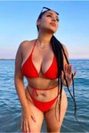 Kırmızı Tarz Swim Bikini Takım