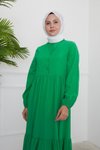Yeşil Gizli Patlı Elbise