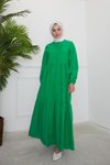Yeşil Önü Patlı Elbise