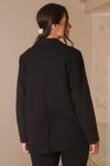 Siyah Uzun Kollu Klasik Ceket