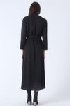 Siyah Taş İşlemeli Triko Elbise