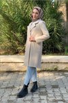 Bej Zara Model Kaşe Kaban