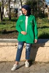 Benetton Gabardin Taşlı Kot Ceket