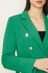 Yeşil Gold Düğmeli Blazer Ceket