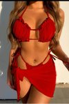 Kırmızı Floria Bikini Set