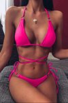 Neon Pembe Bikini Set