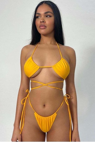 Sarı Gemma Yaz Bikini Takım