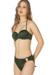 Yeşil Destekli Boyundan Bağlamalı Bikini Takım