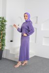 Lila Zara Saten Abiye Elbise