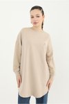 Koyu Bej Puane Relax Tunik
