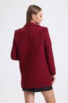Kırmızı Oversize Cep Detaylı Ceket