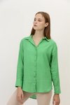 Yeşil Over Size Fit Gömlek