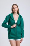 Yeşil Şardonlu Üç İplik Sweatshirt