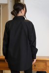Siyah Uzun Kollu Gül Desenli Gömlek