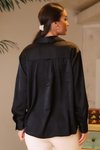 Siyah Uzun Kollu Klasik Gömlek