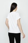 Beyaz Kısa Kollu Cep Detaylı T-shirt