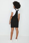 Siyah Askılı Salopet Mini Kot Elbise