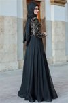 Siyah Işıl Abiye Elbise