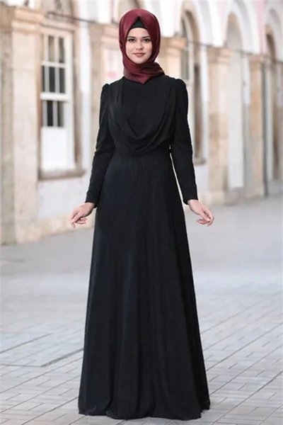 Siyah Esila Abiye Elbise