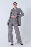 Kazayağı Ceket-yelek Pantolonlu 3&#039;lü Elbise Takım