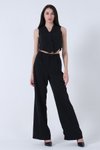 Siyah Ceket-yelek Pantolonlu 3&#039;lü Elbise Takım