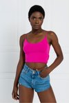 New Fushia İp Askılı Crop Atlet