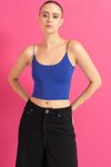 Saks Blue İp Askılı Crop Atlet