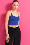 Saks Blue İp Askılı Crop Atlet