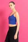 Saks Blue İp Askılı Crop Atlet