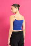 Saks Blue İp Askılı Crop Atlet