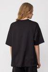 Siyah Önü Taşlı Kısa Kollu T-shirt