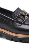 Black Buckled Leather Shoes