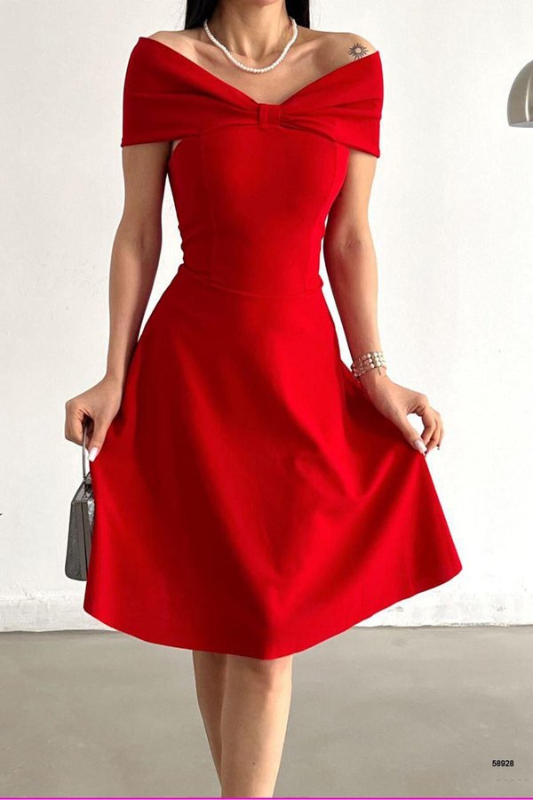 red midi graduation dress Crimson Cherry Midi Dress– Teuta Matoshi main image 0