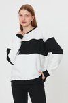 Beyaz Unisex Oversıze Sweatshirt