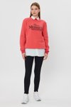 Nar Çiçeği İçi Polarlı Baskı Detaylı Sweatshirt