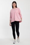 Pembe Cep Detaylı Sweatshirt